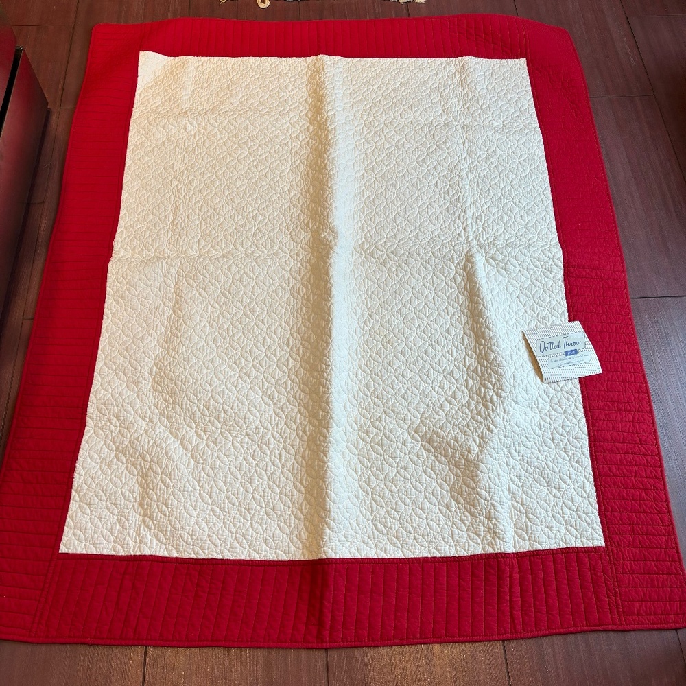 Never used cotton quilted throw